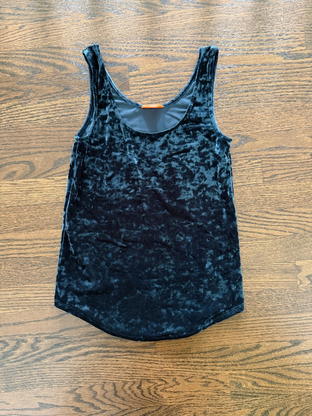 Joe Fresh Dark Blue Crushed Velvet Tank Top